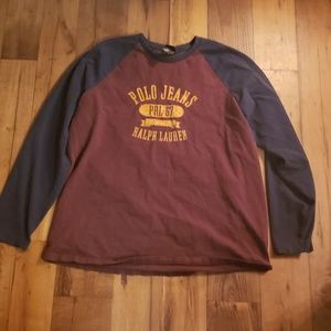 Polo Jeans size L two tone long sleeve tshirt